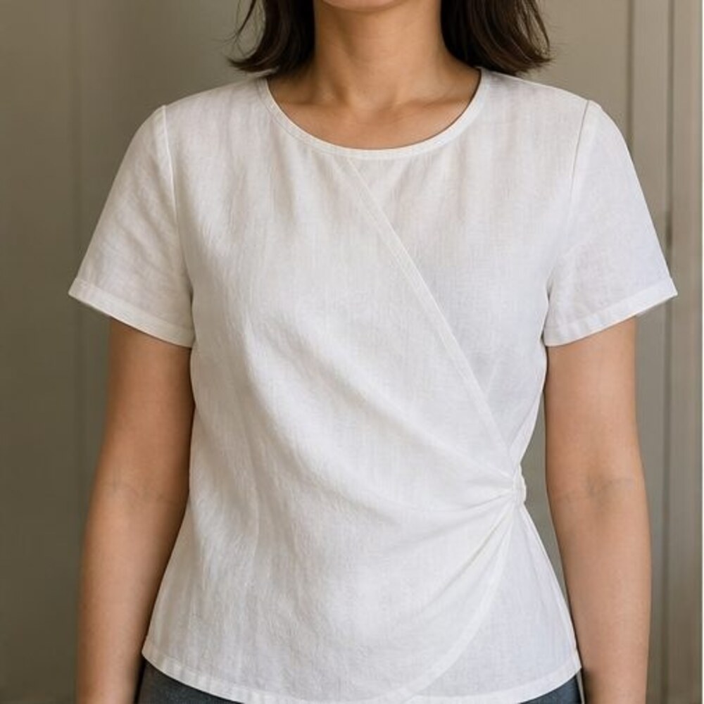 White Button Blouse - Picture 2 of 6